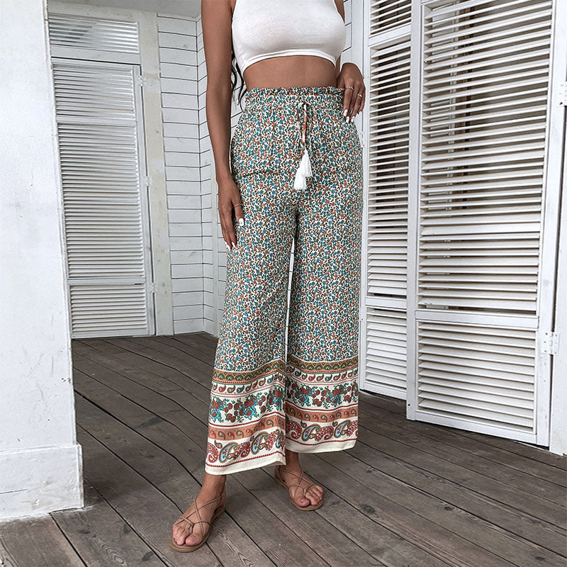 Boho-Hose mit elastischem Bund