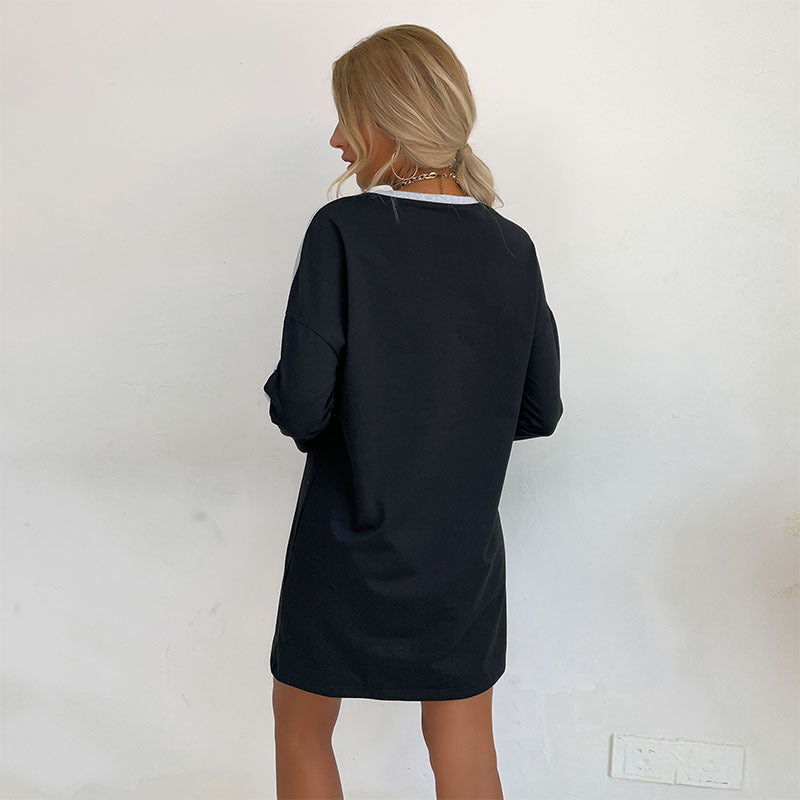 Lässiges Spitze-Sweatshirtkleid