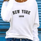 Ava – t-shirt mit rundhalsausschnitt und new york-print