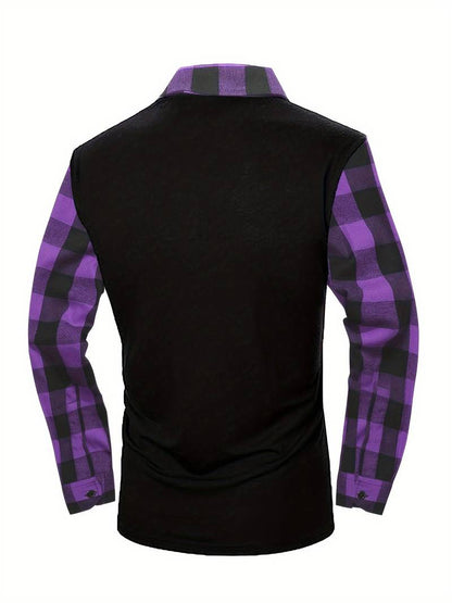 Kristopher – kariertes langarm-poloshirt für herren