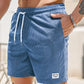 Nathan – gerippte, schmal geschnittene, bequeme shorts mit kordelzug und taschen