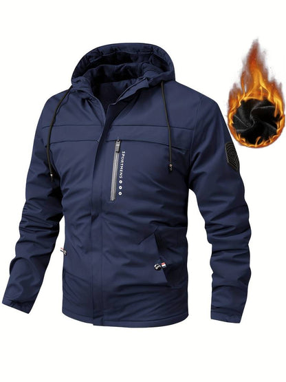 Parker - Warme Fleecejacke mit Kapuze, lässige Herren-Winterjacke für Outdoor-Aktivitäten