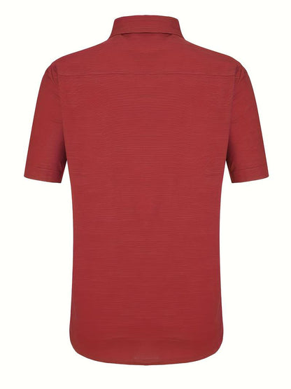 Elijah – kurzarmhemd mit umgedrehtem kragen und knopfleiste