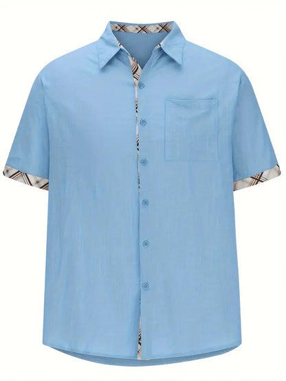 Liam – stilvolles hemd mit kariertem grafikdruck für herren