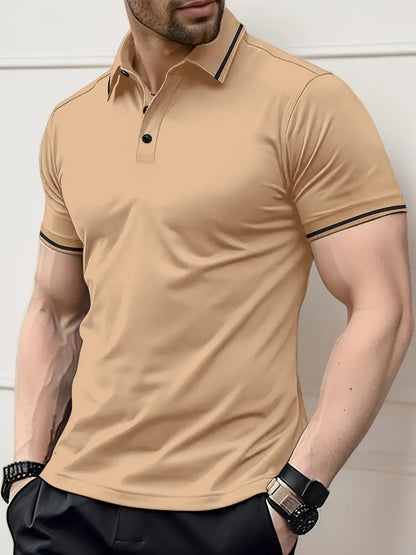 Thaddeus – atmungsaktives golfshirt mit normaler passform für den frühling