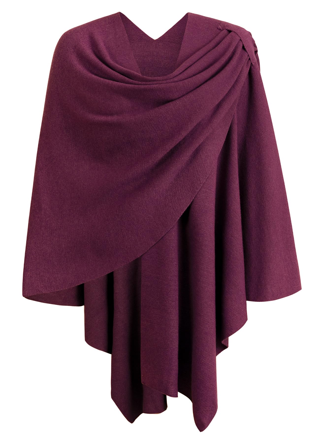 Schwarzer Poncho Pullover mit Überkreuz-Front - Eleganza