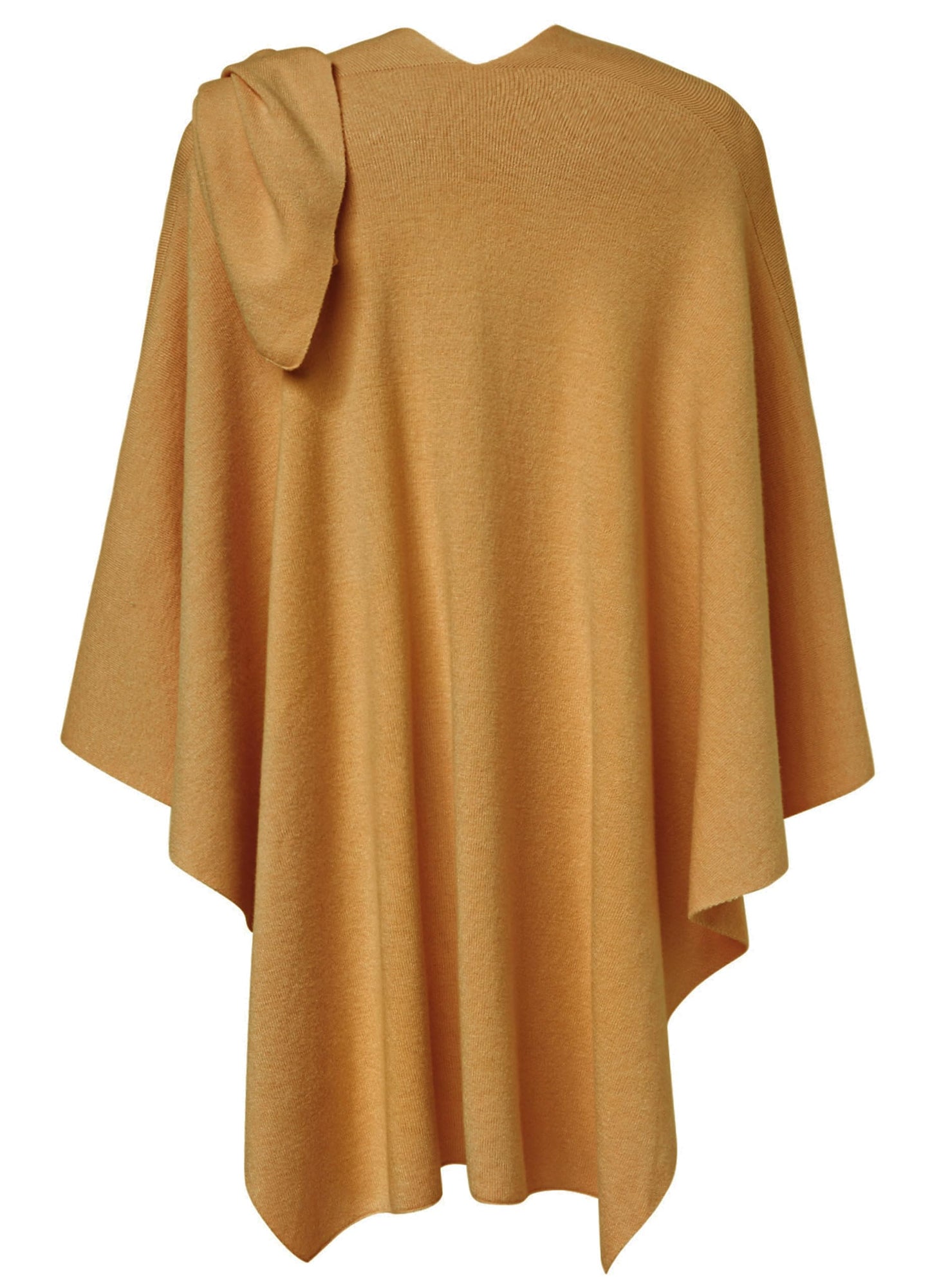 Schwarzer Poncho Pullover mit Überkreuz-Front - Eleganza