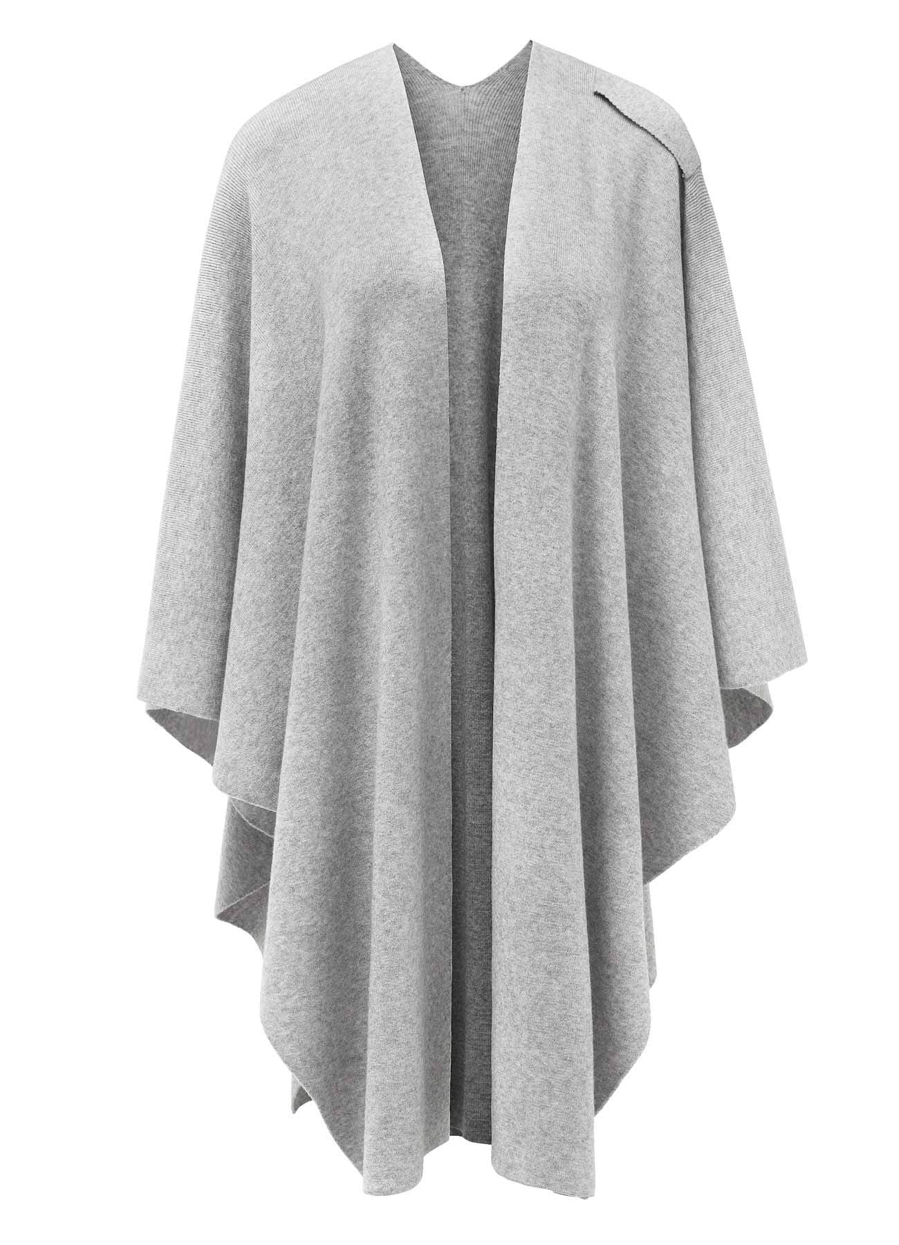 Schwarzer Poncho Pullover mit Überkreuz-Front - Eleganza