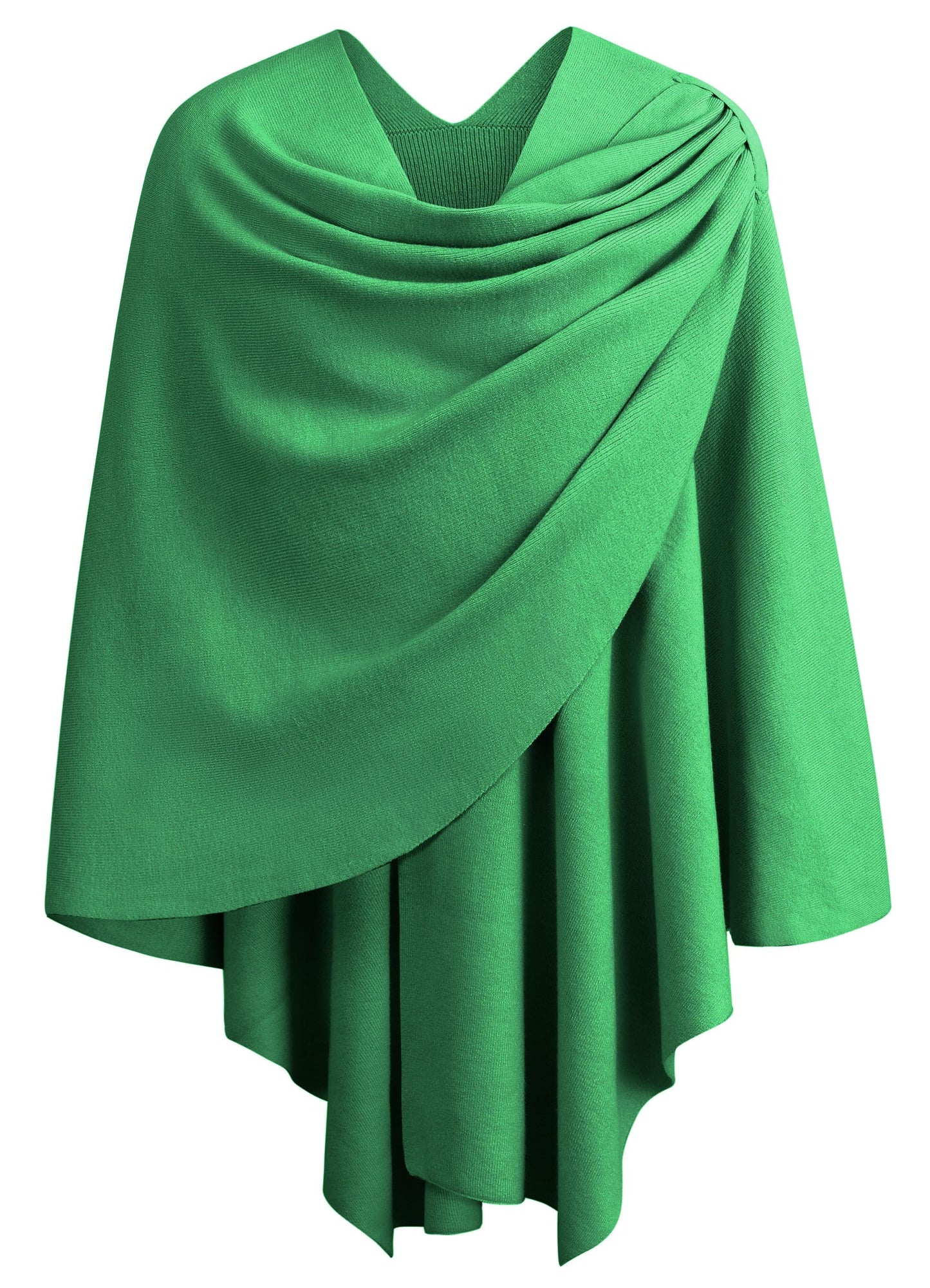 Schwarzer Poncho Pullover mit Überkreuz-Front - Eleganza