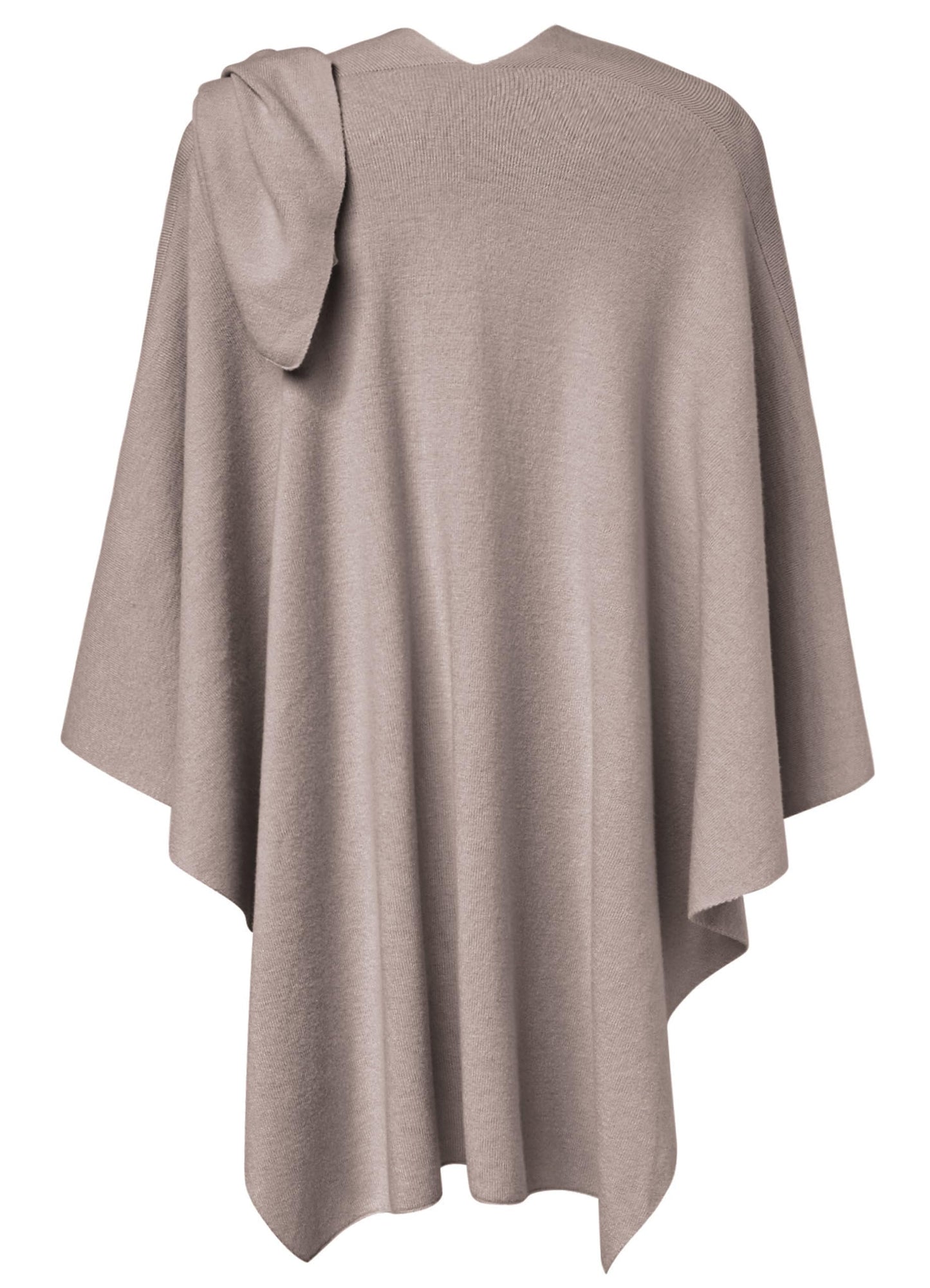 Schwarzer Poncho Pullover mit Überkreuz-Front - Eleganza