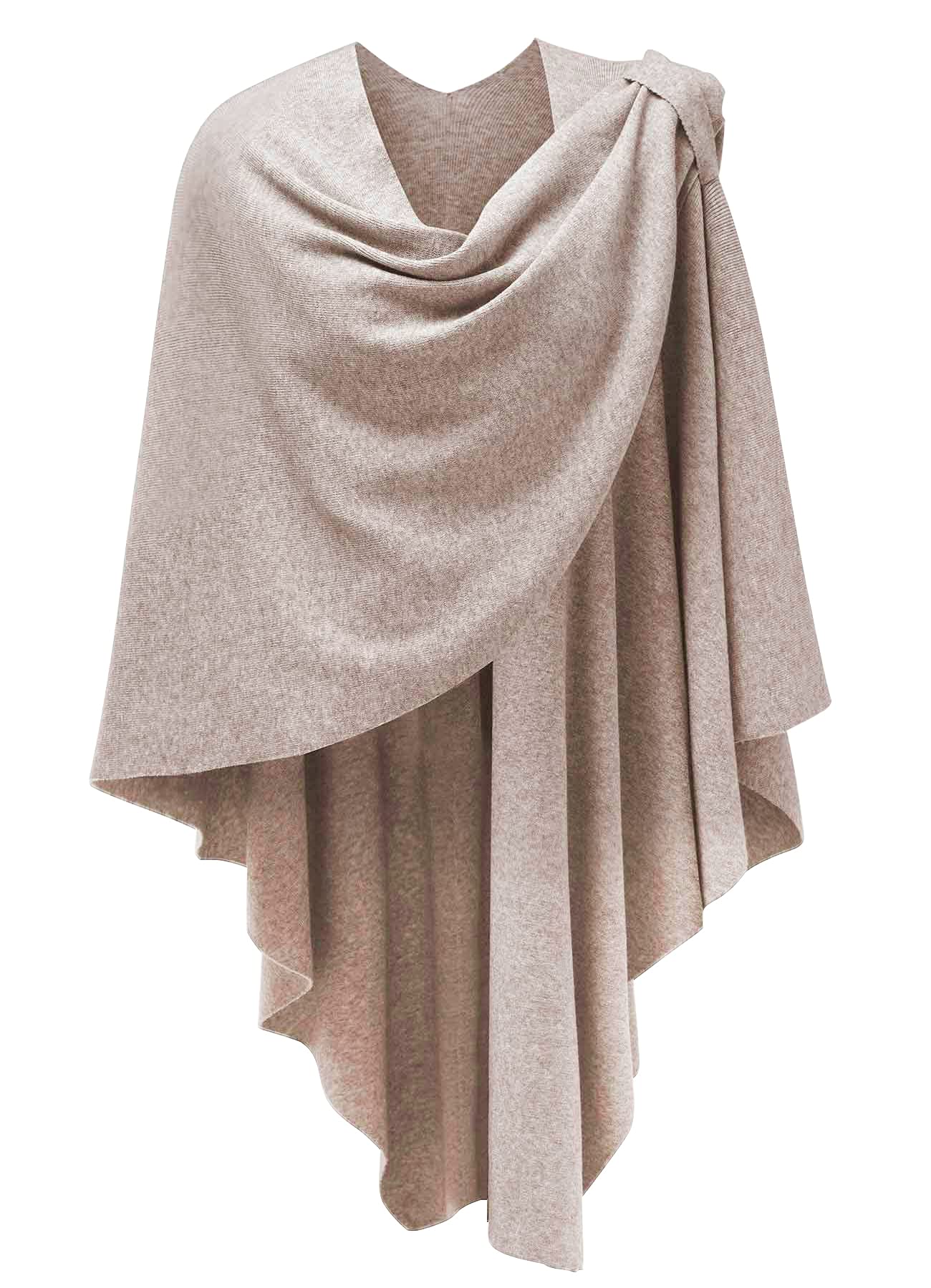 Schwarzer Poncho Pullover mit Überkreuz-Front - Eleganza