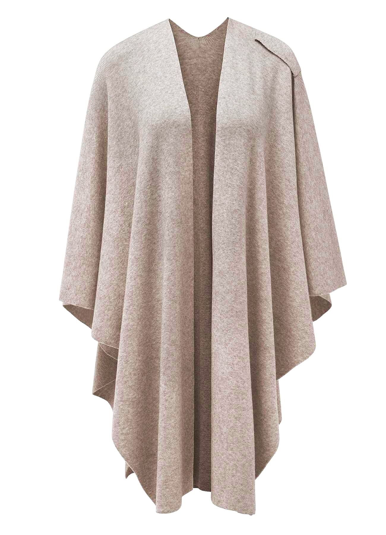 Schwarzer Poncho Pullover mit Überkreuz-Front - Eleganza