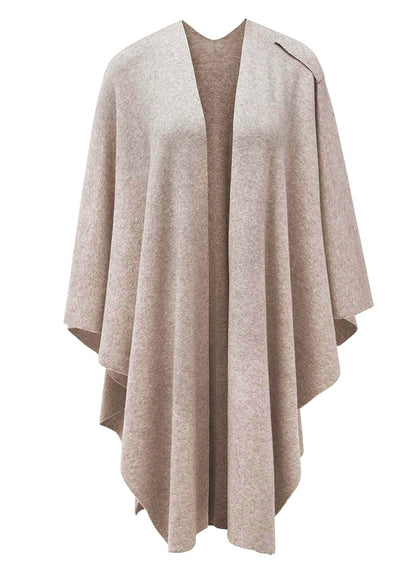 Schwarzer Poncho Pullover mit Überkreuz-Front - Eleganza