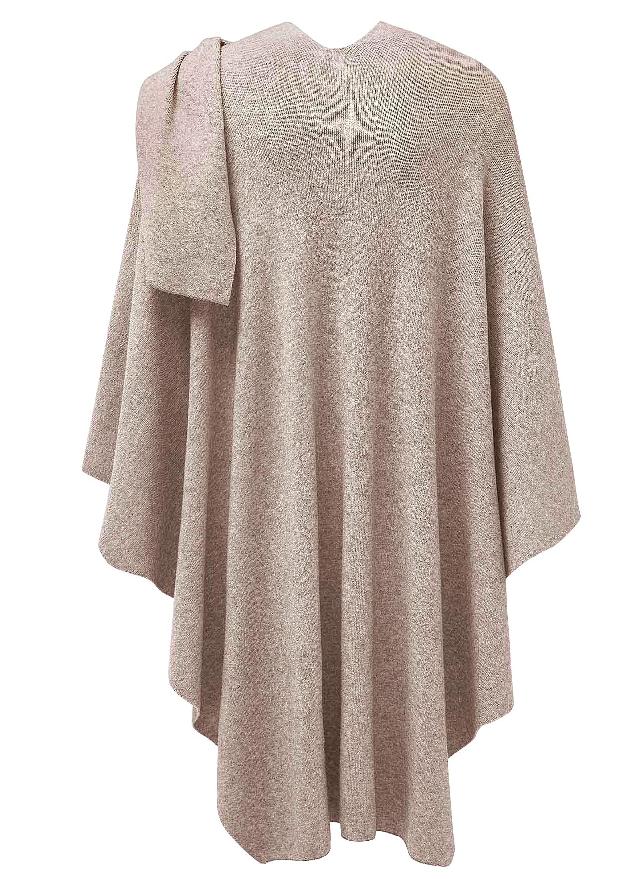 Schwarzer Poncho Pullover mit Überkreuz-Front - Eleganza