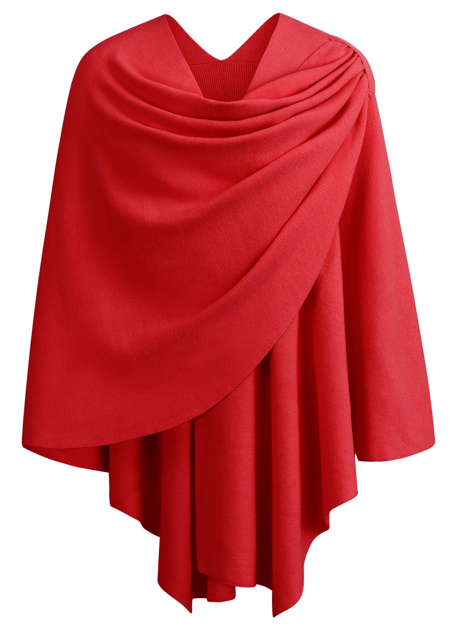 Schwarzer Poncho Pullover mit Überkreuz-Front - Eleganza