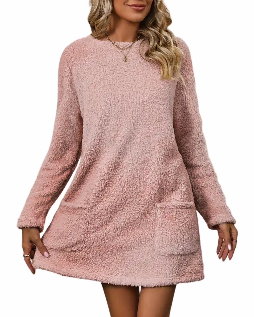 Sophia – Mittellanger, warmer, flauschiger Pullover für Damen