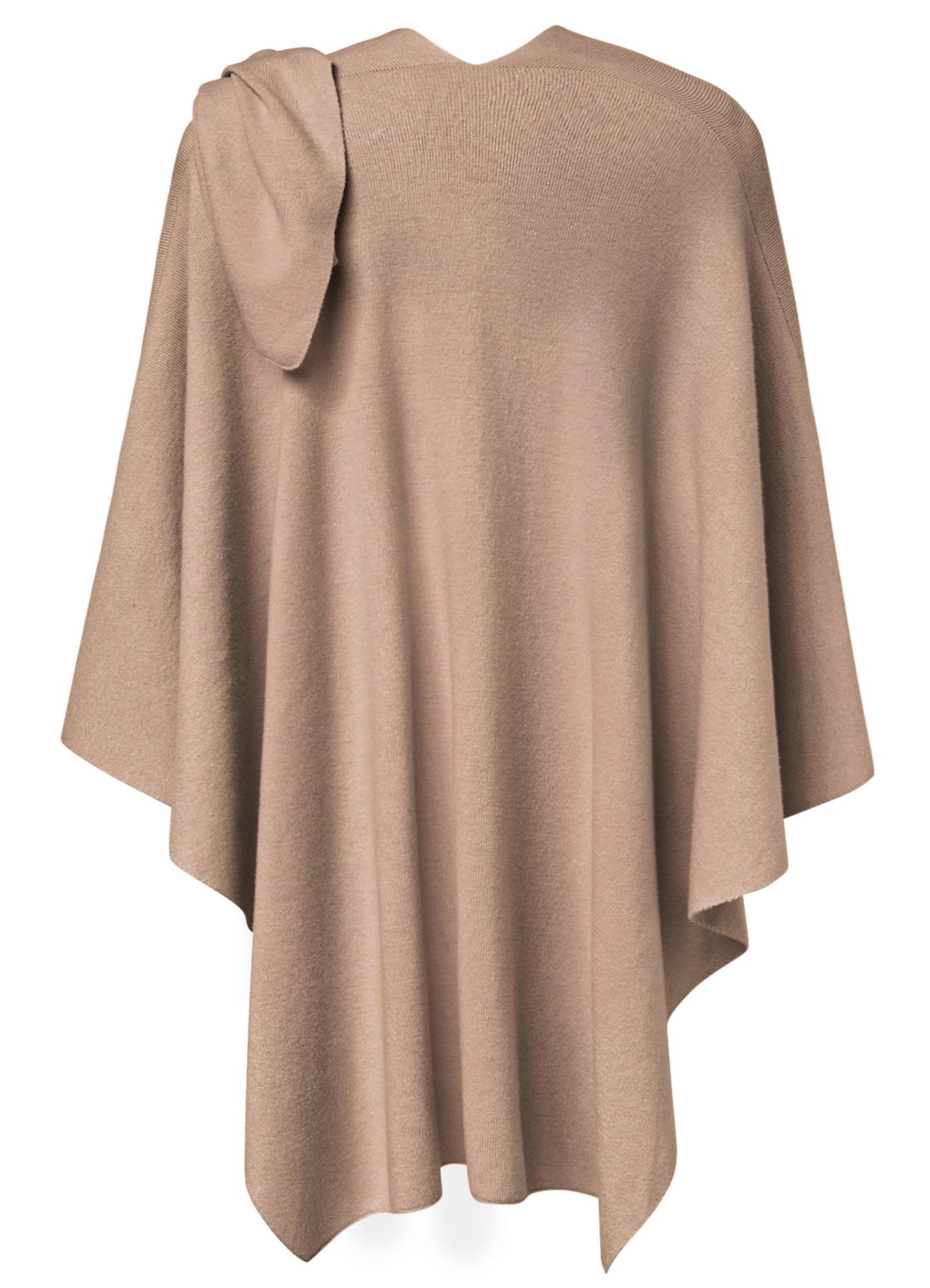 Schwarzer Poncho Pullover mit Überkreuz-Front - Eleganza