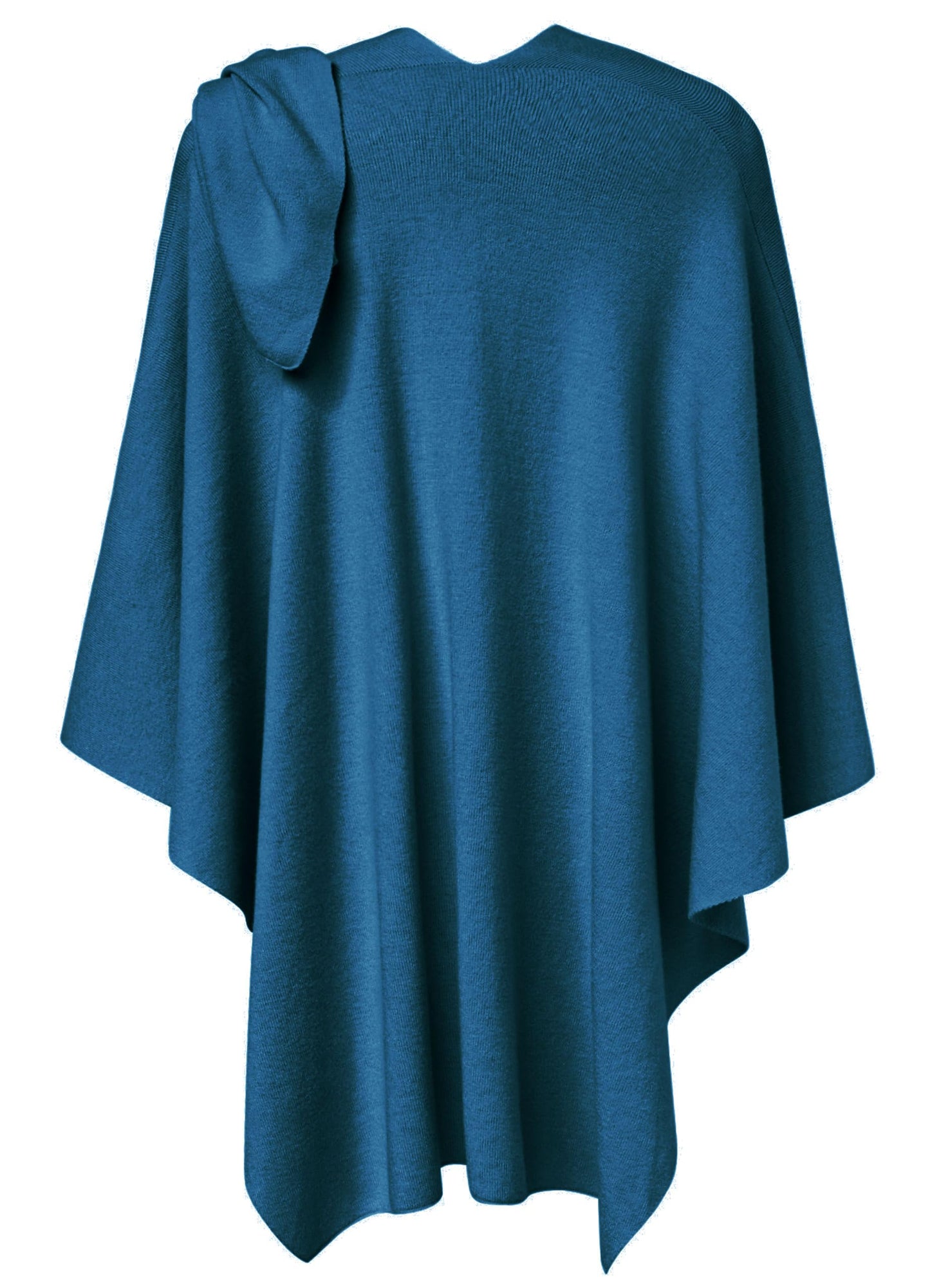 Schwarzer Poncho Pullover mit Überkreuz-Front - Eleganza