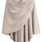 Schwarzer Poncho Pullover mit Überkreuz-Front - Eleganza