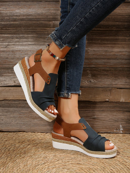 Simone - Komfortable Damen Sandalen mit Keilabsatz