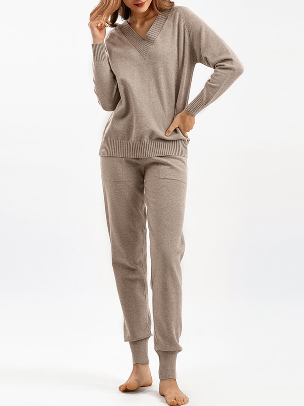 Gemütlicher Kaschmir-Look Loungewear – Eleganz trifft Komfort