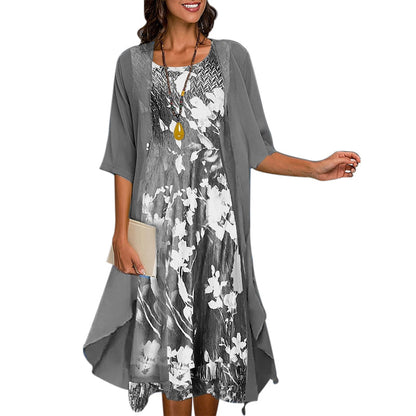 Zweiteiliges Sommerkleid Aus Chiffon