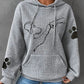 Warmer Damen-Kapunzenpulli | Mit Hunde-Drucken