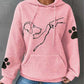 Warmer Damen-Kapunzenpulli | Mit Hunde-Drucken