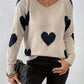 Pullover mit Herzmuster – Romantischer Stil mit gemütlicher Wärme