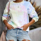 Damen Tie-Dye Langarmpullover