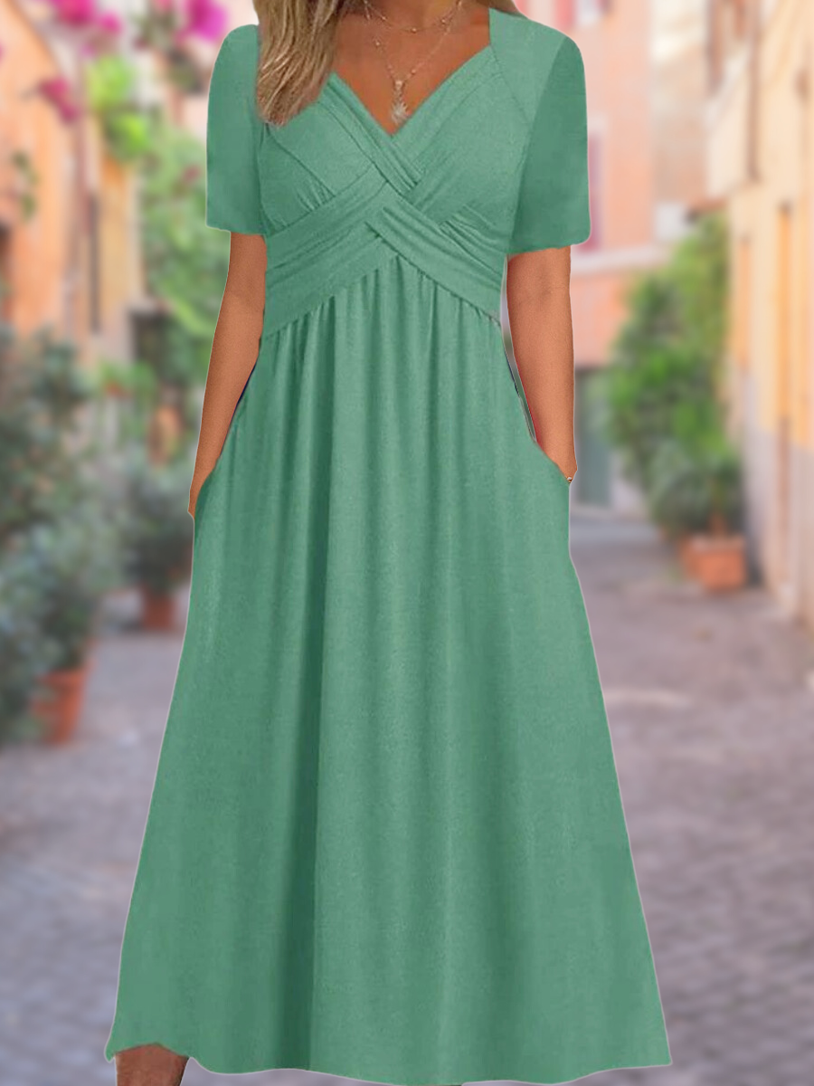 Stella - Sommerkleid mit V-Ausschnitt