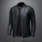 Wasserdichte Schwarze Bikerjacke Für Herren | Slim Fit