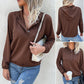 Lässiges Damen-Sweatshirt mit Kapuze und Knöpfen