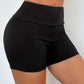 Schwarze High-Waist Badeshorts - Lisa