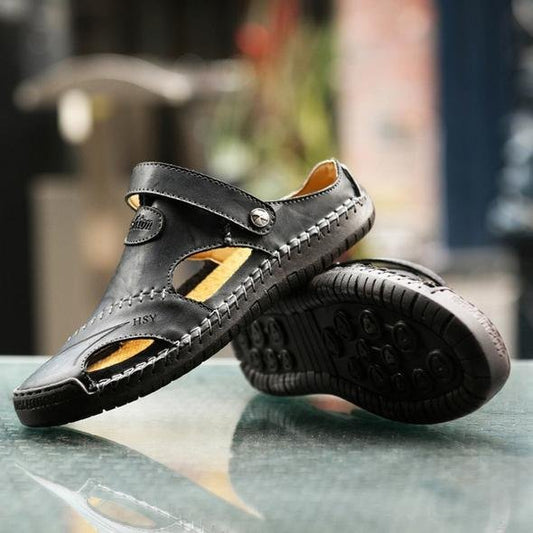 Herrensandalen aus weichem, atmungsaktivem Leder