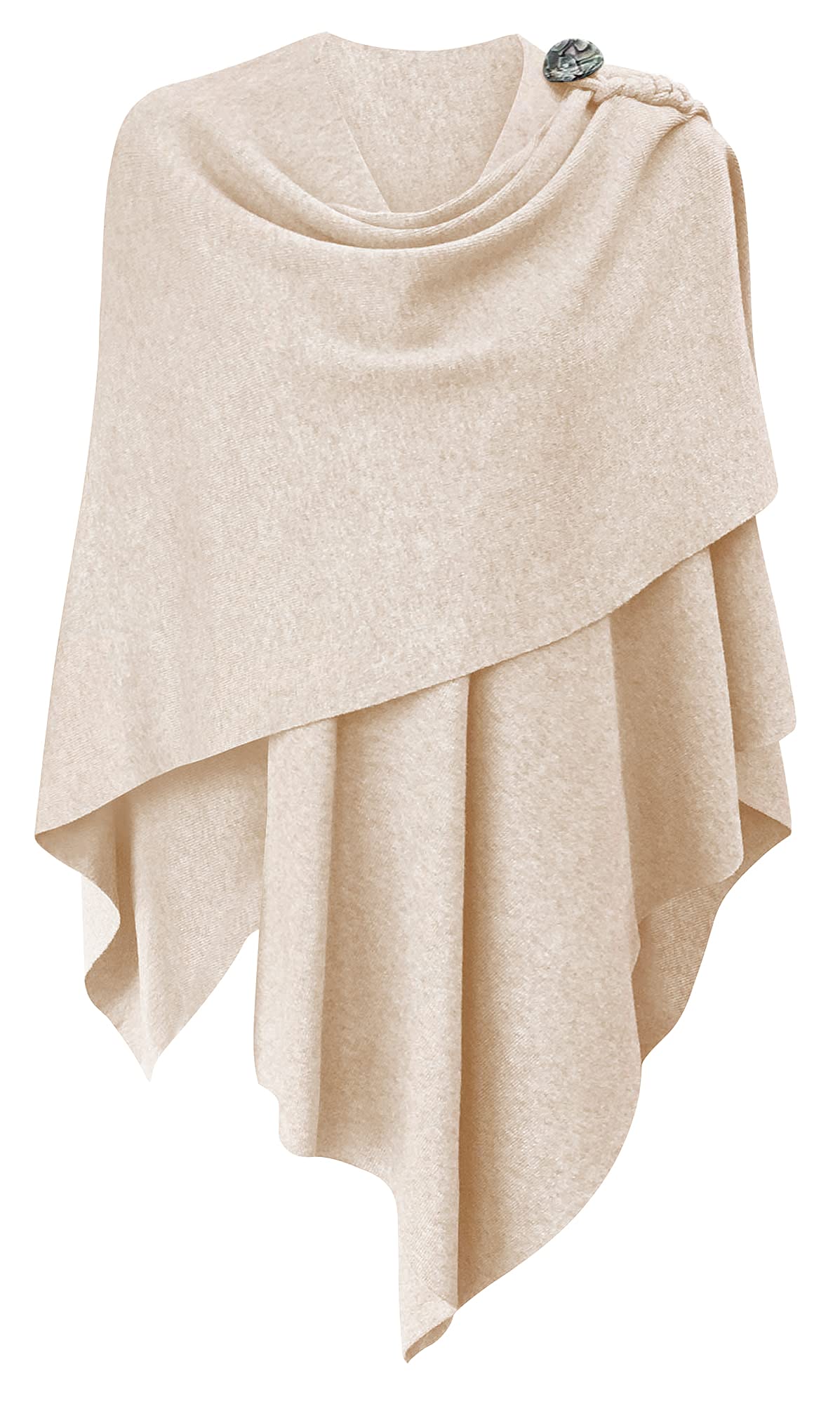 Schwarzer Poncho Pullover mit Überkreuz-Front - Eleganza