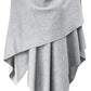 Schwarzer Poncho Pullover mit Überkreuz-Front - Eleganza