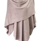 Schwarzer Poncho Pullover mit Überkreuz-Front - Eleganza