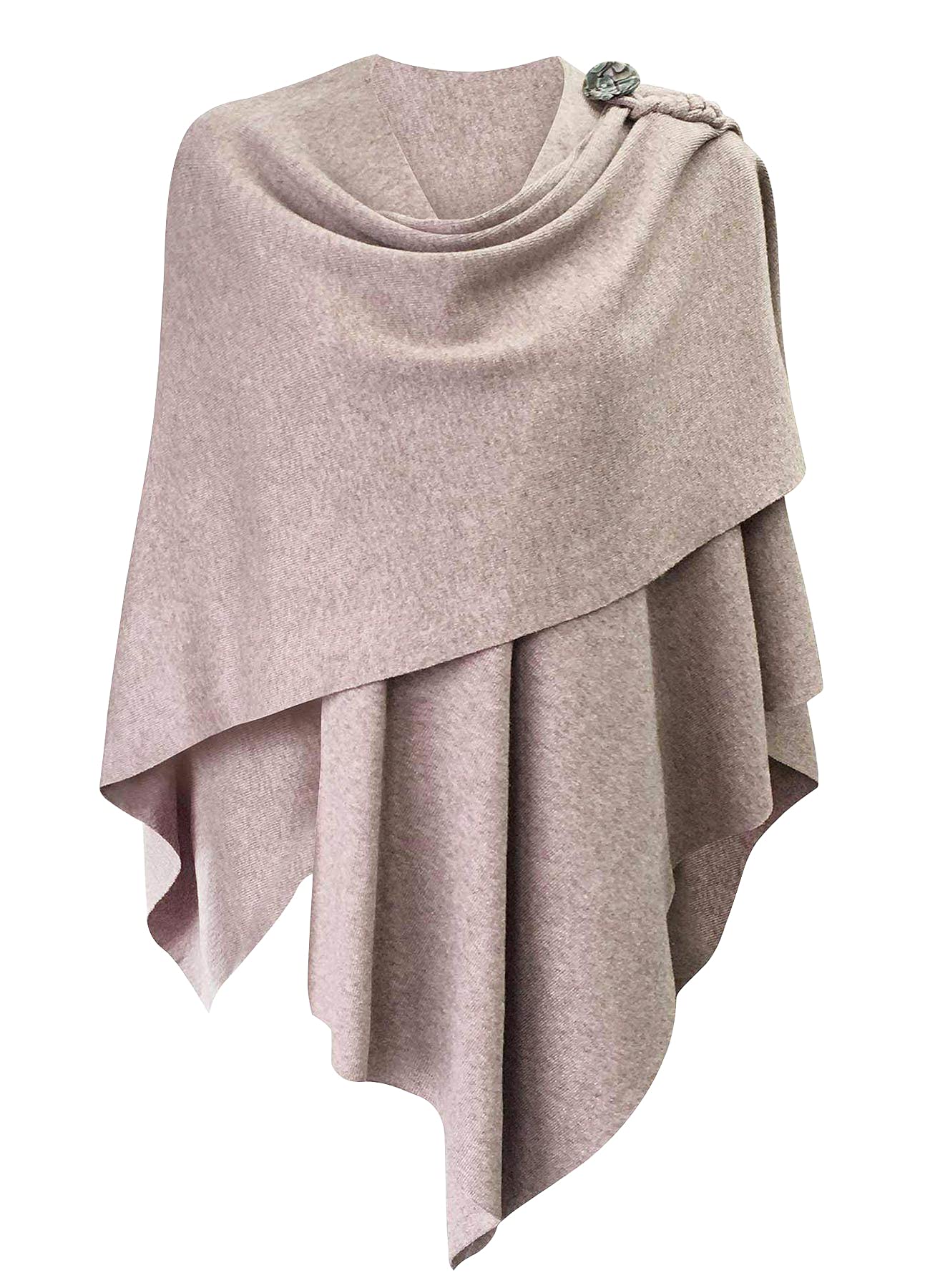 Schwarzer Poncho Pullover mit Überkreuz-Front - Eleganza