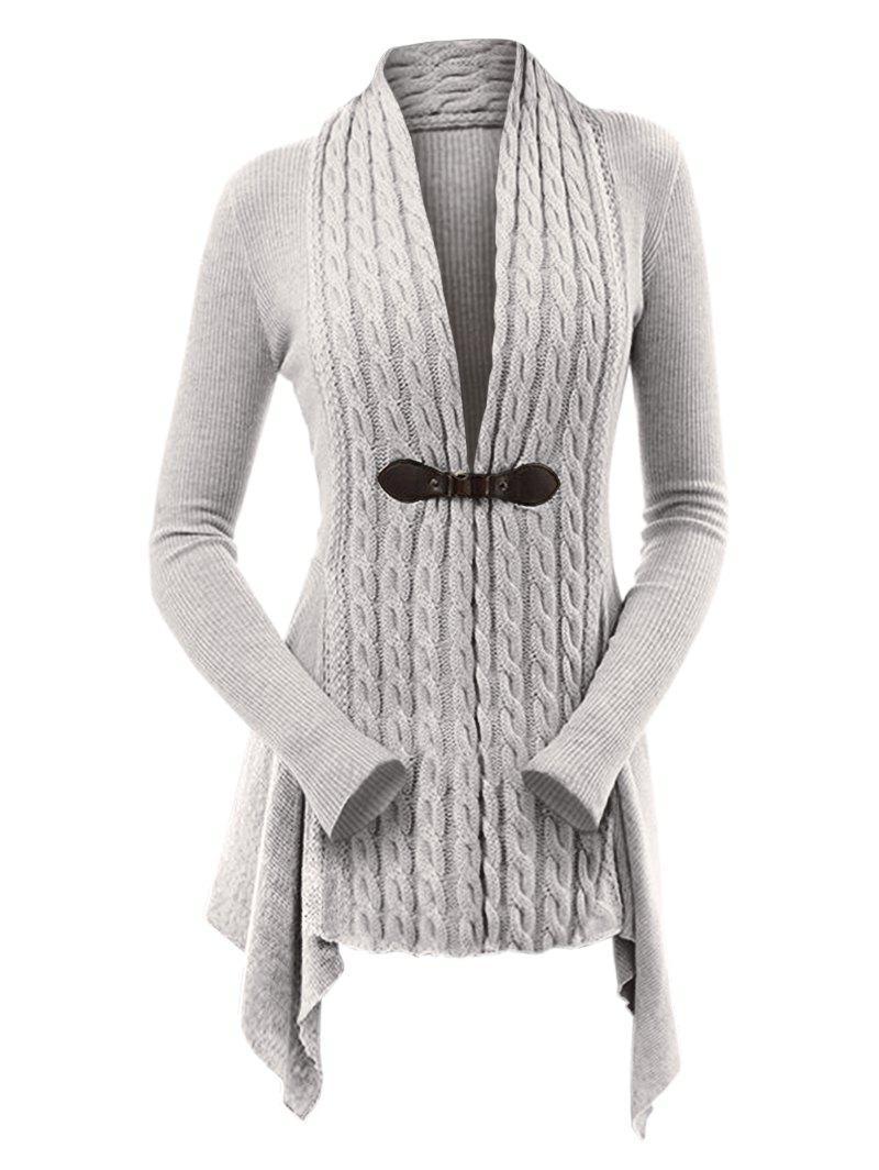 Eleganter Strickcardigan mit Zopfmuster - Zana