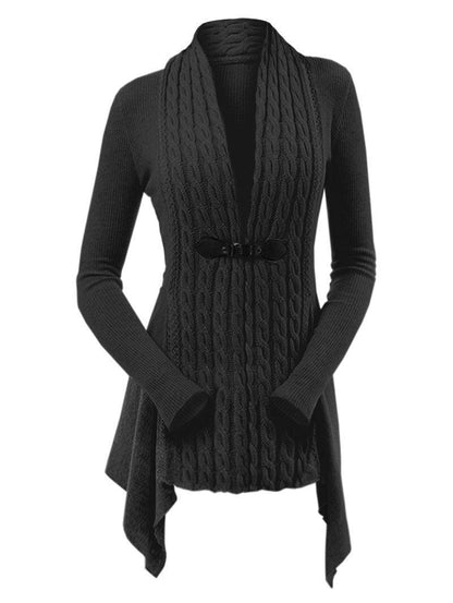 Eleganter Strickcardigan mit Zopfmuster - Zana