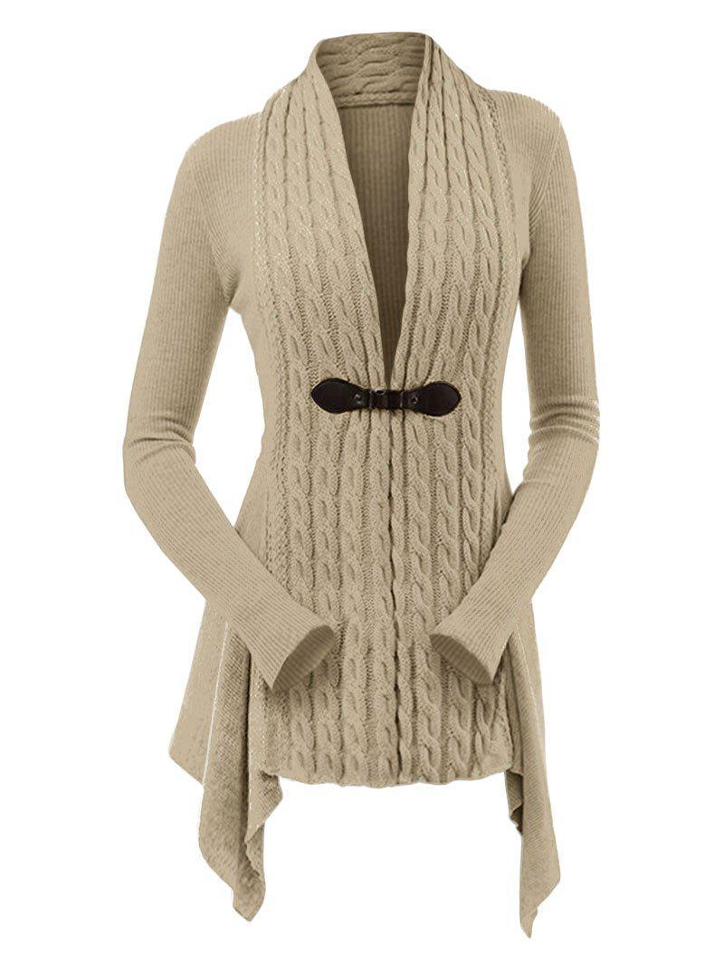 Eleganter Strickcardigan mit Zopfmuster - Zana