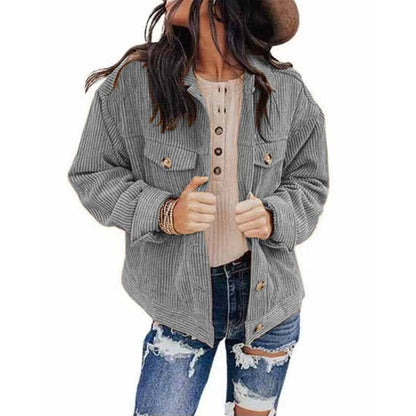 "Elena" Modische Oversize Hemdjacke