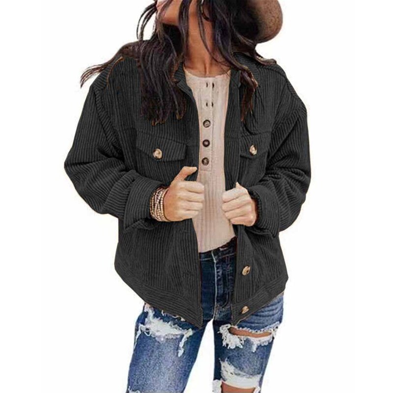 "Elena" Modische Oversize Hemdjacke