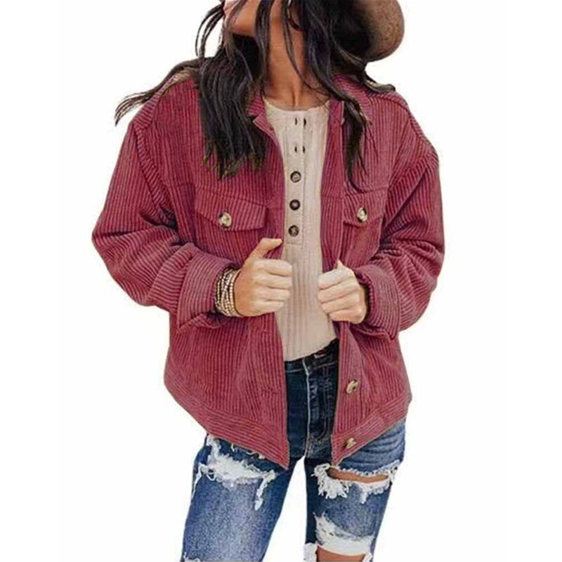 "Elena" Modische Oversize Hemdjacke