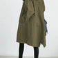 Damenmode Lässiger Trenchcoat - Langer Mantel mit Kapuze - Annemarie