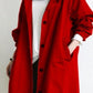 Damenmode Lässiger Trenchcoat - Langer Mantel mit Kapuze - Annemarie
