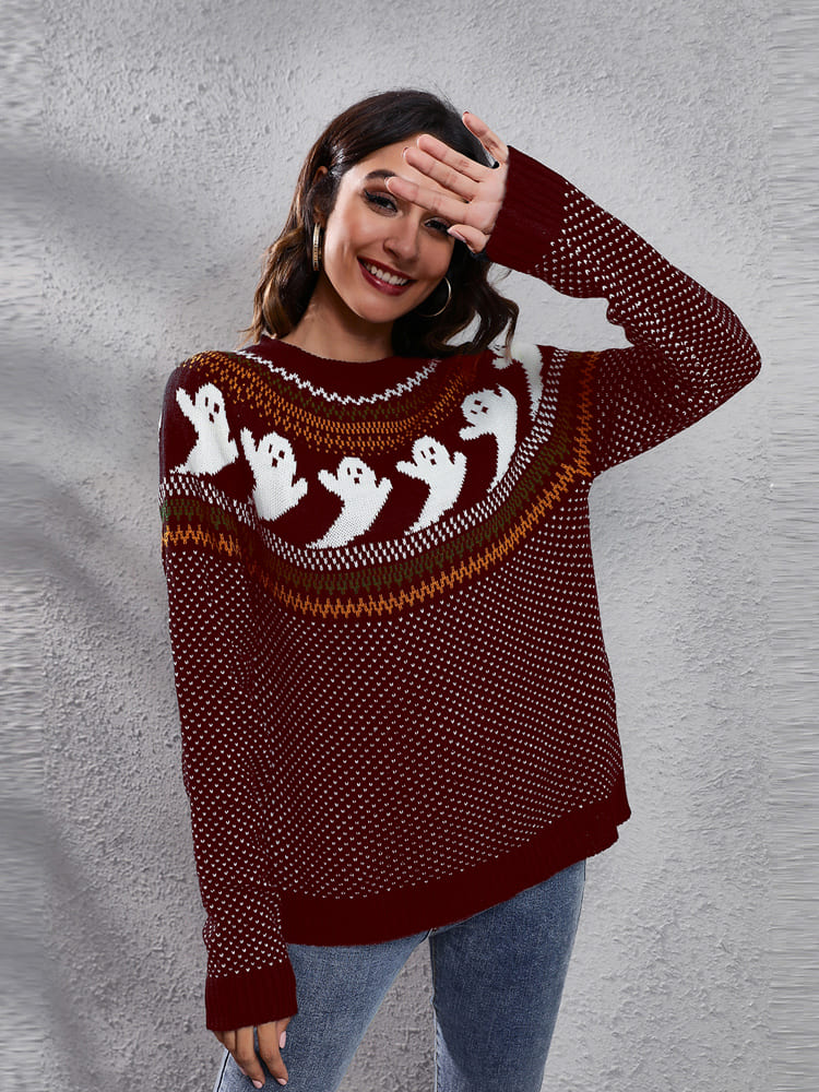 Grüner Ghost-Strickpullover - Lily