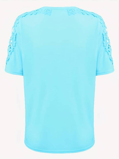 Sarah – lässiges rundhals-kurzarmshirt