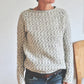 Eleganter Grauer Strickpullover für Damen | Langarm